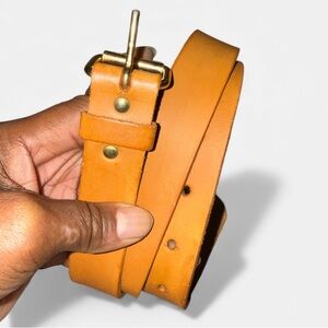 Vachetta leather Brown Leather with Gold brass Accents